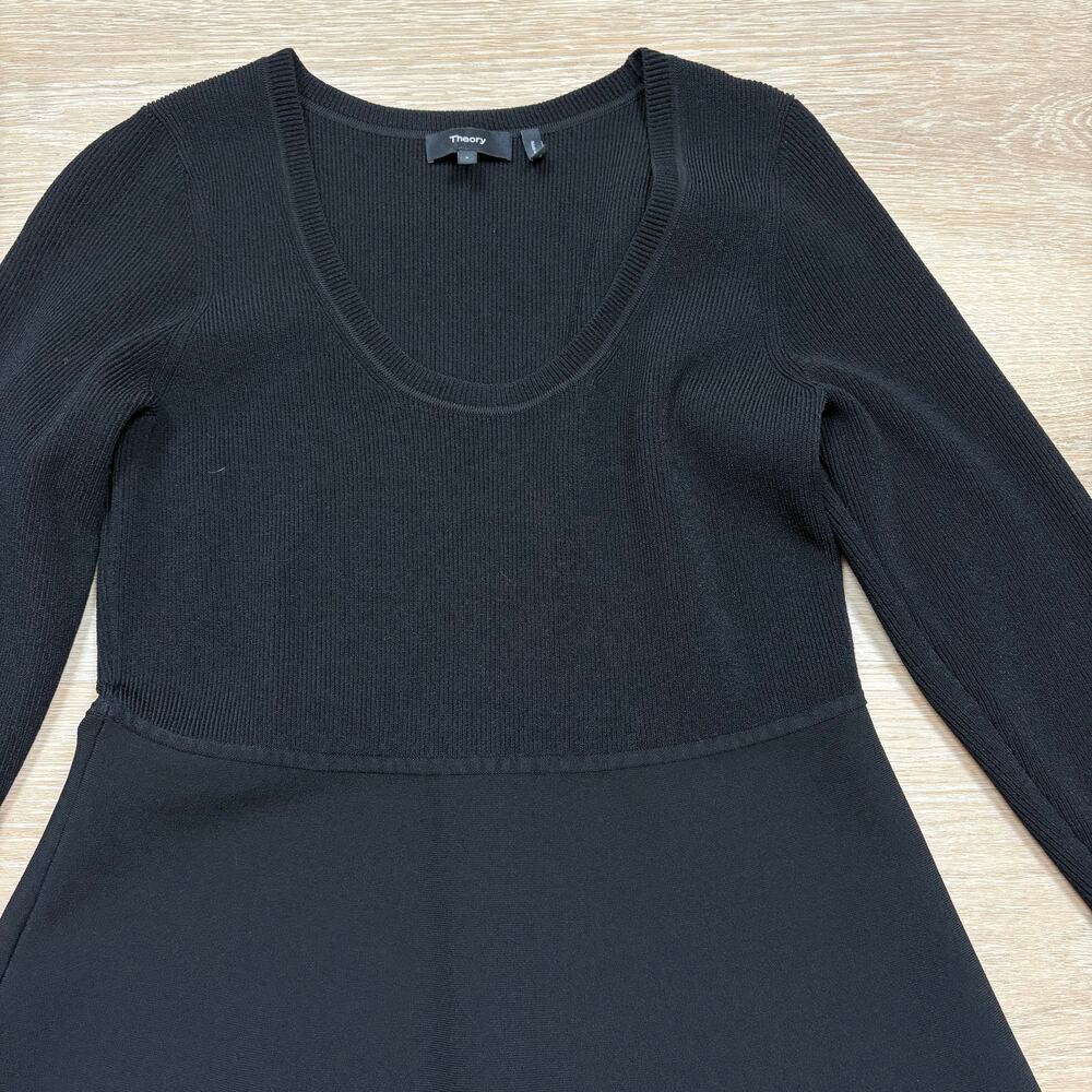 Theory A-Line Dress Women’s L Color Black - Picture 2 of 6